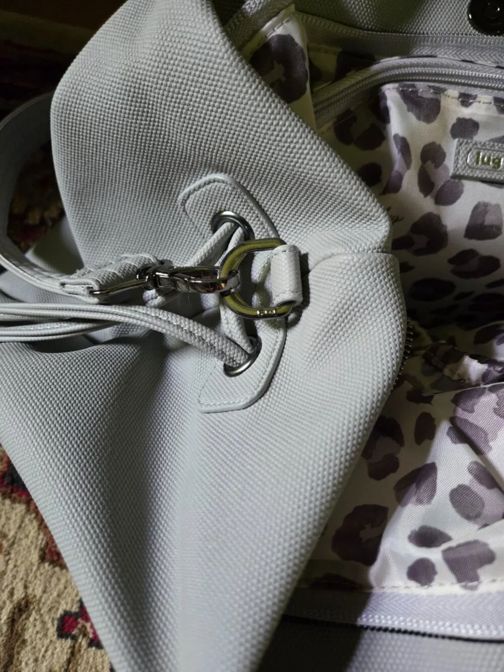 Piper Matte Luxe VL Hobo Tote Bag (in Lug's Cloud Gray color)